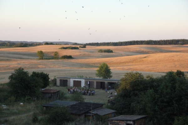Blick aus dem vierten Stock der Platte